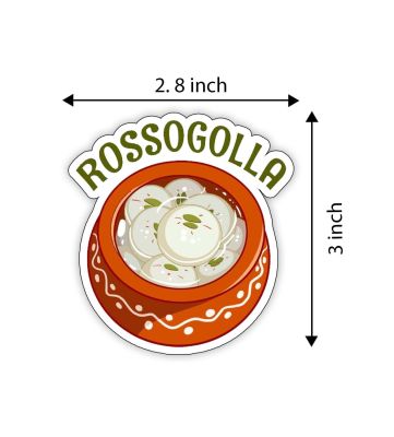 Rossogolla Wooden Fridge Magnet for Refrigerator | Best Souvenir Gift | Magnet for Refrigerator Office Home, Almira Decor